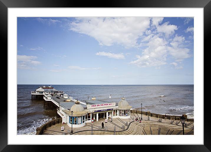 Cromer Pier at an Angle Framed Mounted Print by Paul Macro