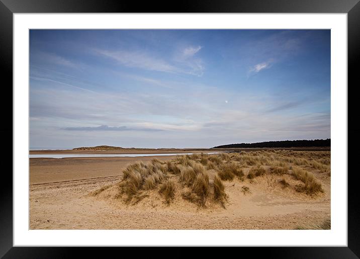 Moon Rise over Holkham Beach Framed Mounted Print by Paul Macro