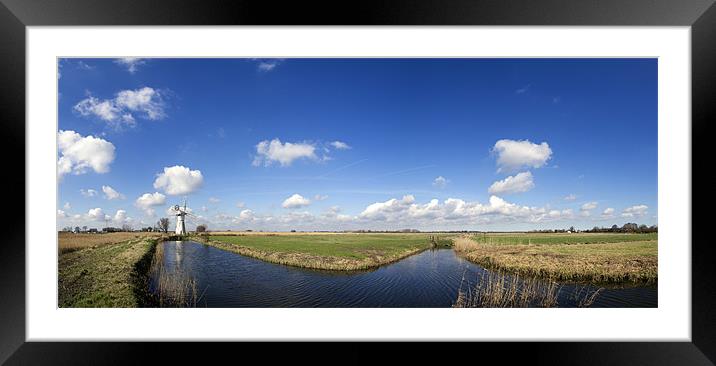 Thurne Mill Panoramic Framed Mounted Print by Paul Macro