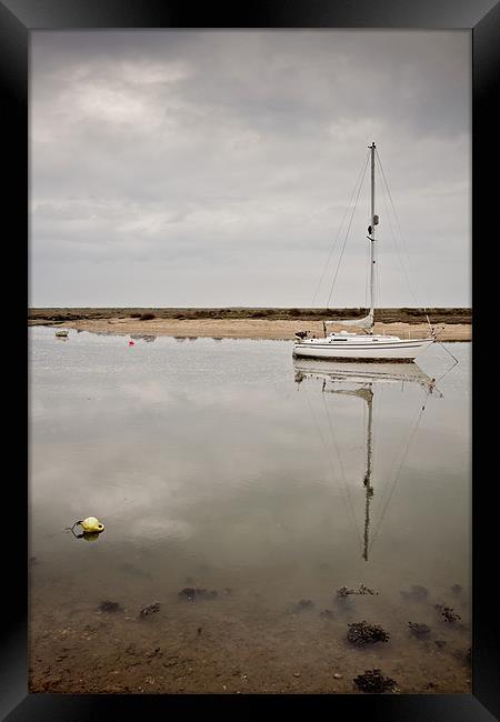 Burham Overy Staithe Reflections Framed Print by Paul Macro