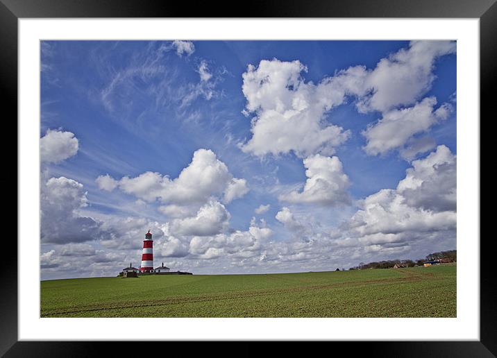 Big Skies over Happisburgh Lighthouse Framed Mounted Print by Paul Macro