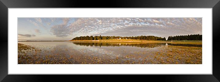 Holkham Beach Reflections Panoramic Framed Mounted Print by Paul Macro