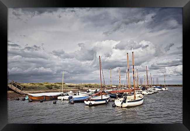 Boats in Morston Quay Harbour Framed Print by Paul Macro