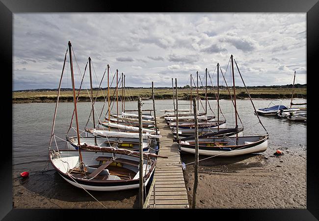 Moored Boats in Morston Quay Framed Print by Paul Macro