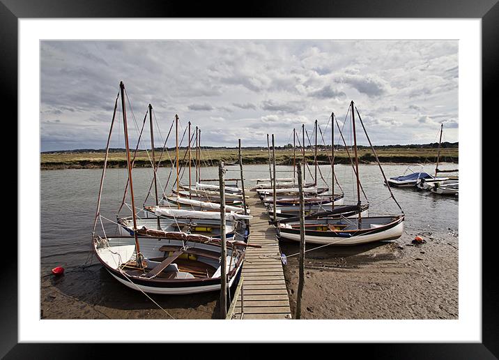Moored Boats in Morston Quay Framed Mounted Print by Paul Macro
