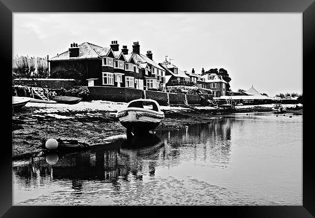 Winter Reflections in Burnham Overy Staithe Framed Print by Paul Macro