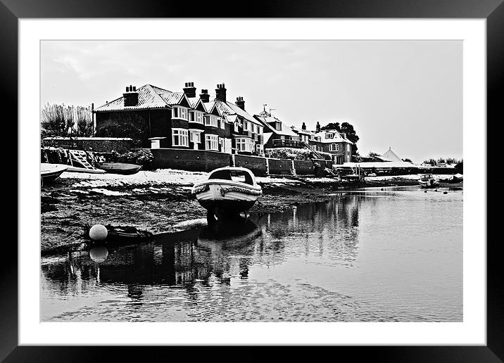 Winter Reflections in Burnham Overy Staithe Framed Mounted Print by Paul Macro