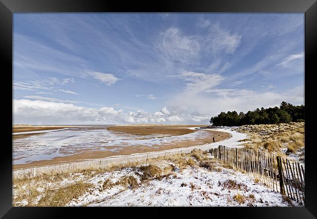 Holkham in Winter Framed Print by Paul Macro