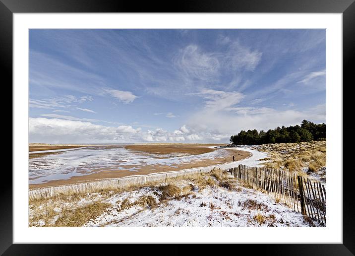 Holkham in Winter Framed Mounted Print by Paul Macro