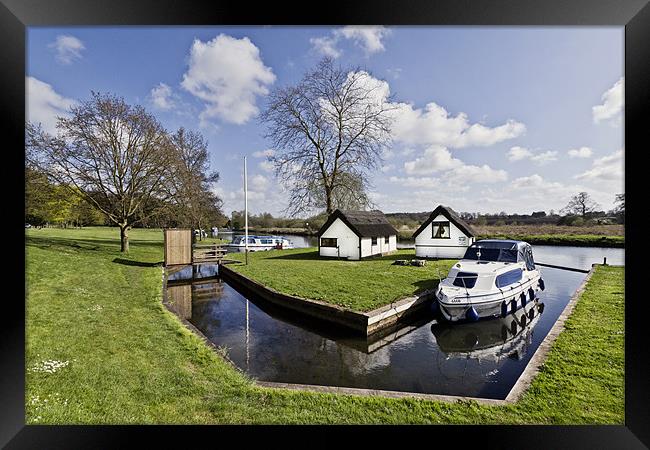 Coltishall Boat Houses Framed Print by Paul Macro