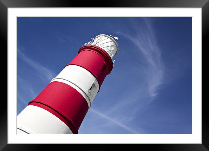 Happisburgh Lighthouse Leaning Framed Mounted Print by Paul Macro