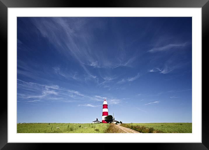 Happisburgh Lighthouse Into the Sky Framed Mounted Print by Paul Macro