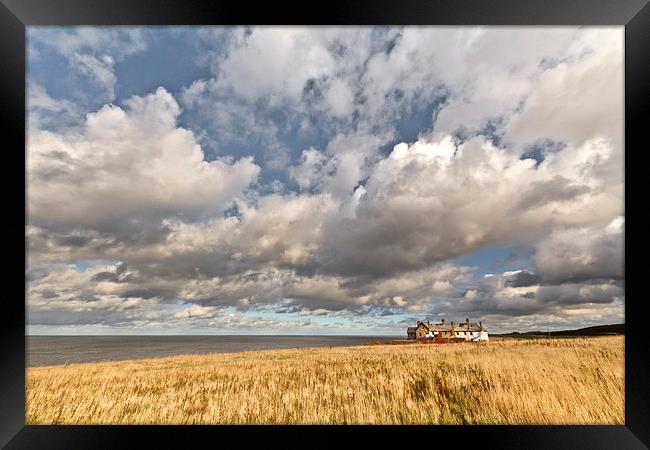 Life on the Edge in Weybourne Framed Print by Paul Macro