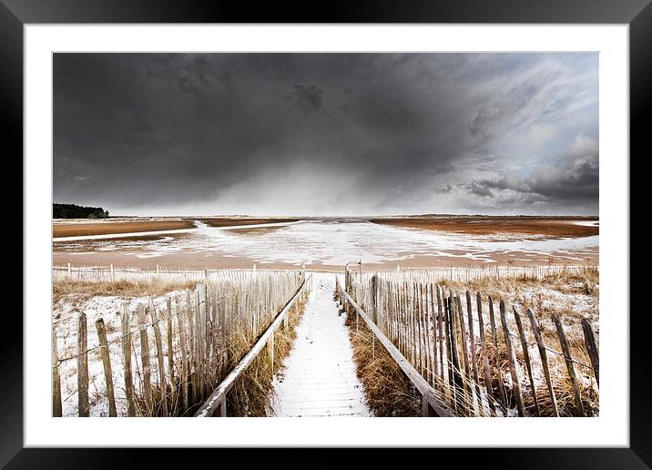Winter Storm over Holkham Framed Mounted Print by Paul Macro