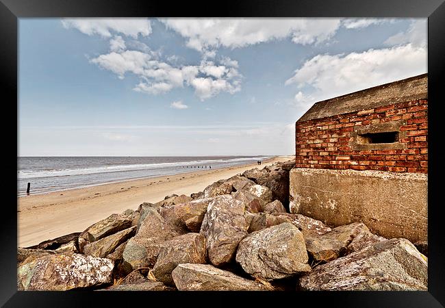 Brancaster Defences Old and New Framed Print by Paul Macro