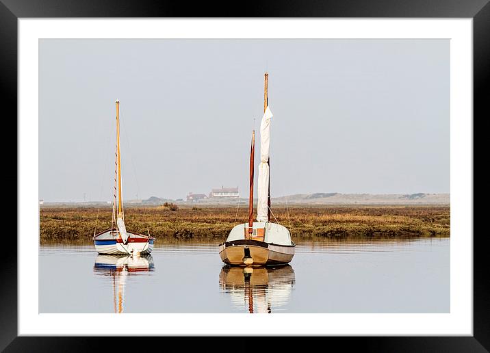 Reflections at Brancaster Staithe Framed Mounted Print by Paul Macro
