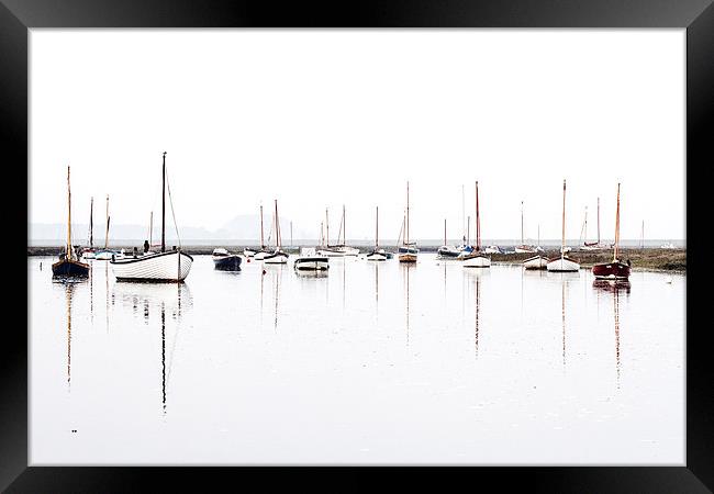  Burnham Overy Boat Reflections Framed Print by Paul Macro