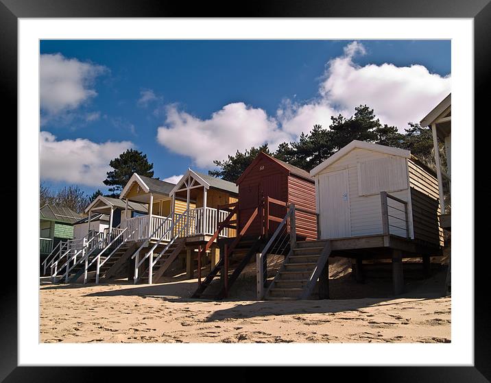 Wells Beach Huts, Norfolk Framed Mounted Print by Paul Macro