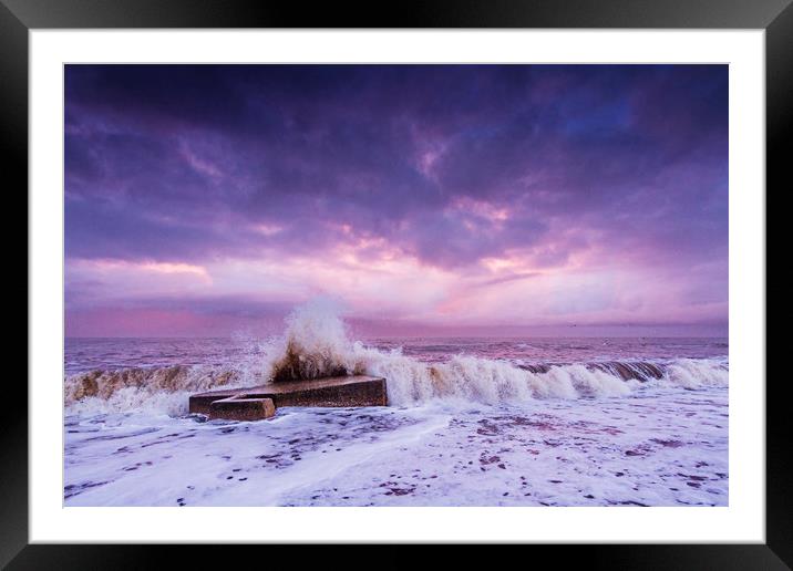 Hemsby Pillbox Sunset Framed Mounted Print by Paul Macro