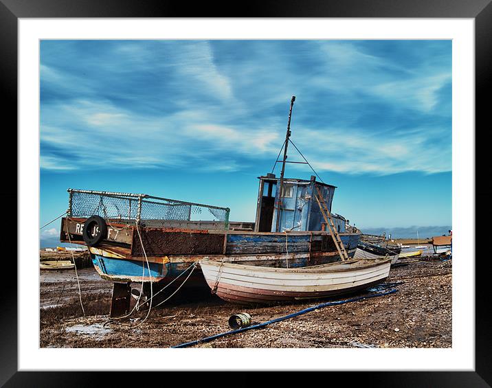 Brancaster Staithe at Low Tide Framed Mounted Print by Paul Macro