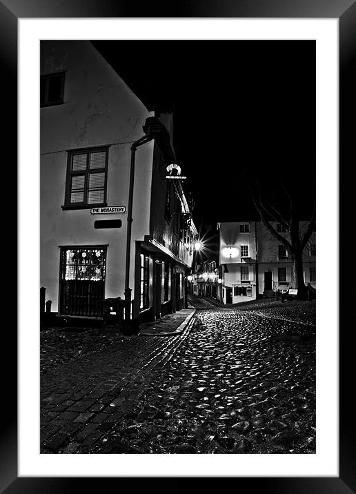 Elm Hill by Night Framed Mounted Print by Paul Macro