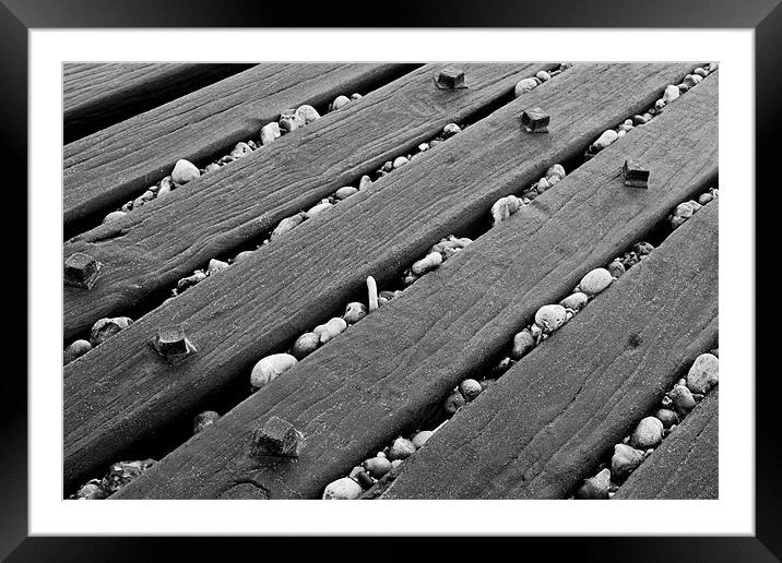 Abstract Sea Defences Framed Mounted Print by Paul Macro