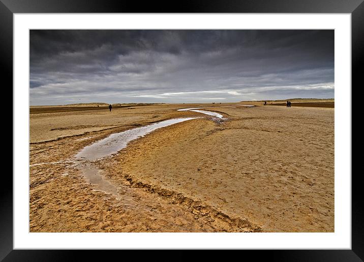 The vast sands of Holkham Framed Mounted Print by Paul Macro