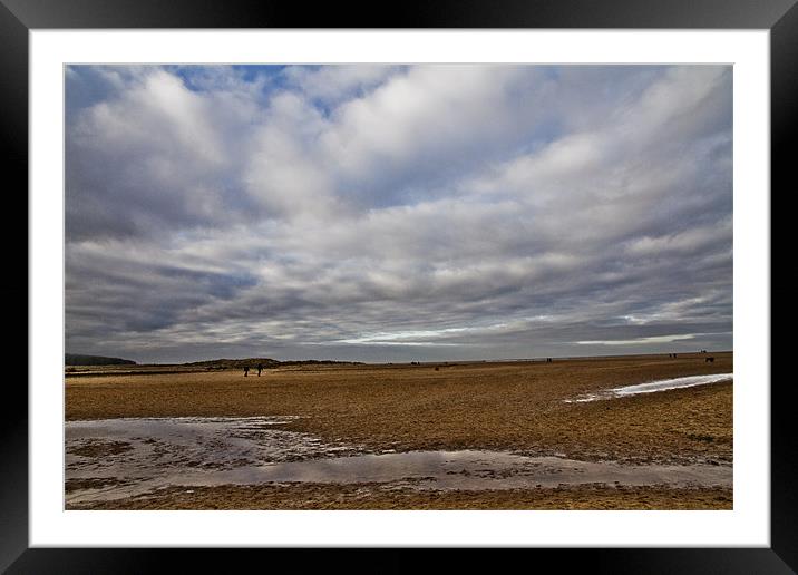 Tides out on Holkham Beach Framed Mounted Print by Paul Macro