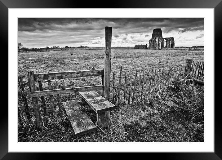 The Abbey in the Marshes Framed Mounted Print by Paul Macro