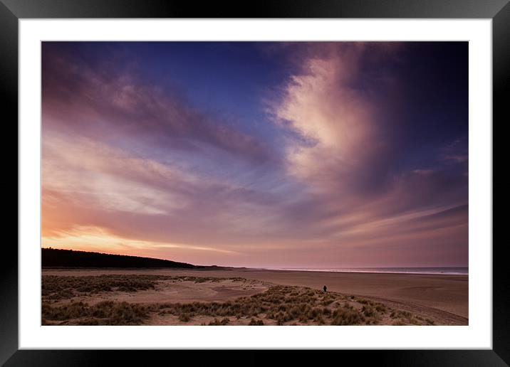 Evening Colour in Holkham Framed Mounted Print by Paul Macro