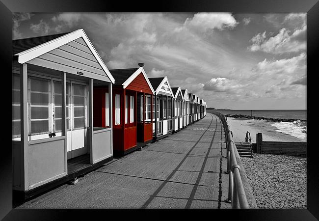 More Southwold Beach Huts selective Framed Print by Paul Macro