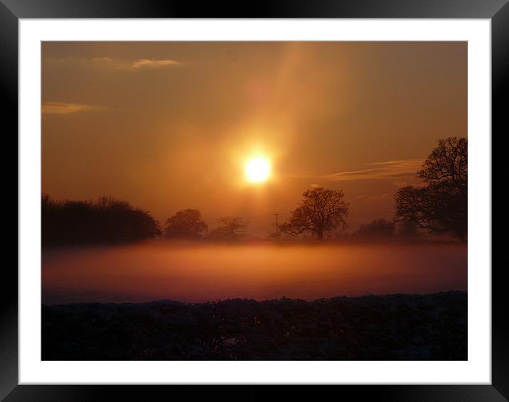 A Wrexham cold evening Framed Mounted Print by Simon Deane