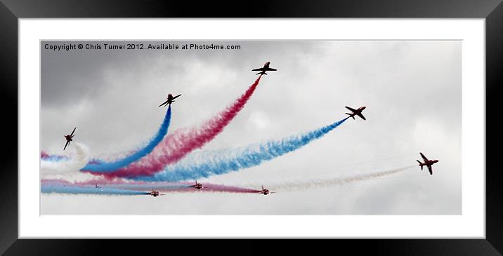 Red Arrows - The Break Framed Mounted Print by Chris Turner