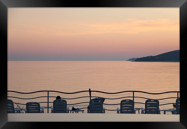 Adriatic Sunset Framed Print by Chris Turner