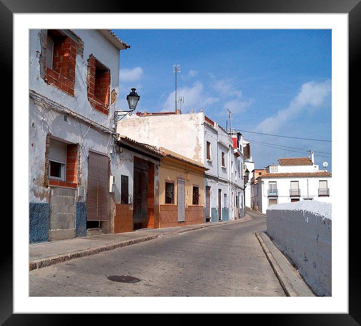 A typical Spanish street Framed Mounted Print by John Smith
