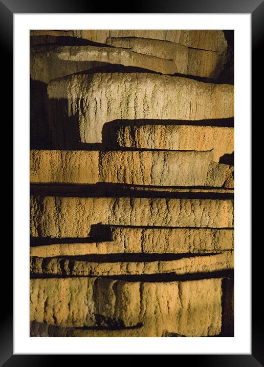 Limestone stacks Framed Mounted Print by Ian Middleton