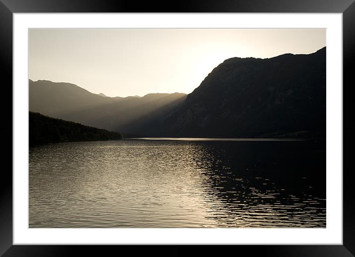 Alpine rays of light Framed Mounted Print by Ian Middleton