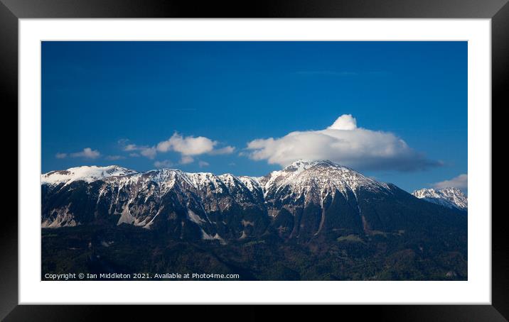 Karavank Alps in Slovenia.  Framed Mounted Print by Ian Middleton