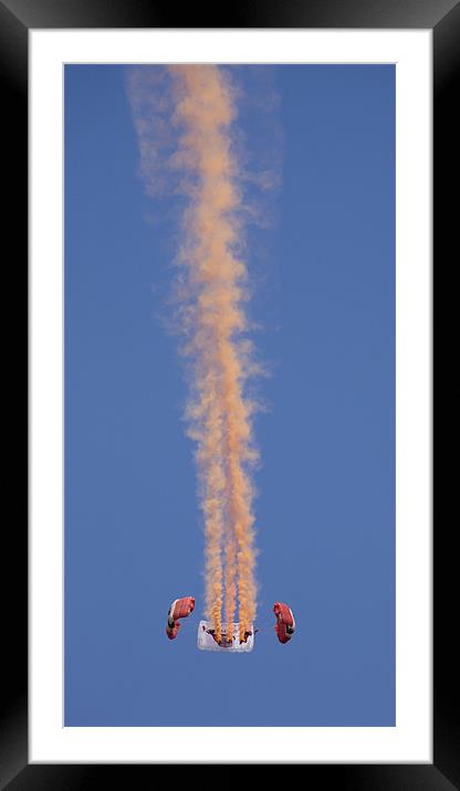Red Devils Free Fall Parachute Team Framed Mounted Print by Ian Middleton