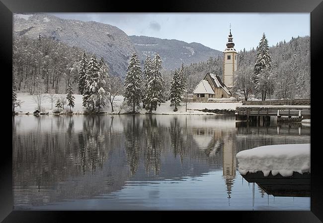 Icy reflections Framed Print by Ian Middleton