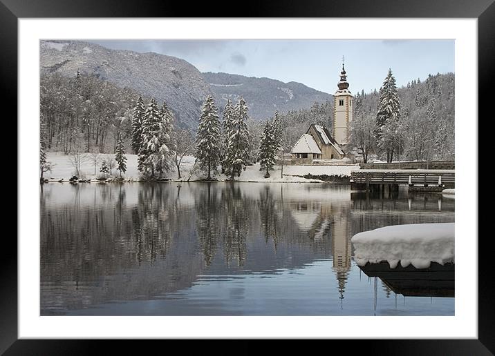 Icy reflections Framed Mounted Print by Ian Middleton