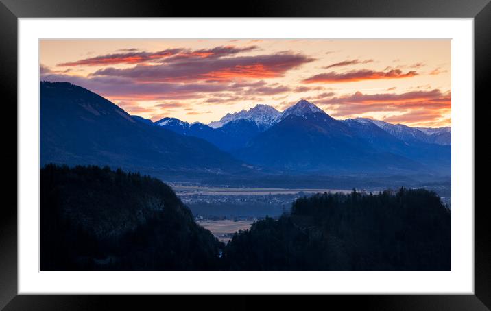 View across to the Kamnik Alps from Mala Osojnica Framed Mounted Print by Ian Middleton