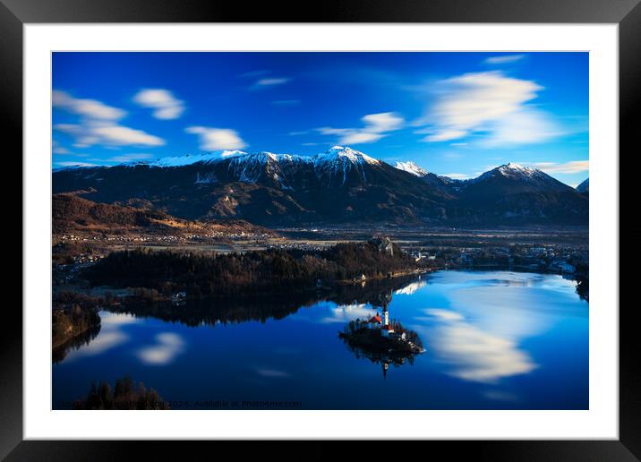 Lake Bled from Mala Osojnica Framed Mounted Print by Ian Middleton
