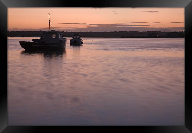 Wexford Harbour at sunset Framed Print by Ian Middleton