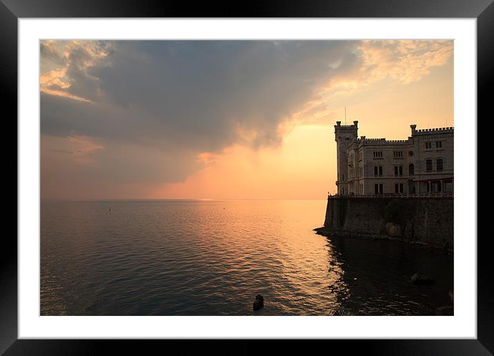 Miramare sunset Framed Mounted Print by Ian Middleton