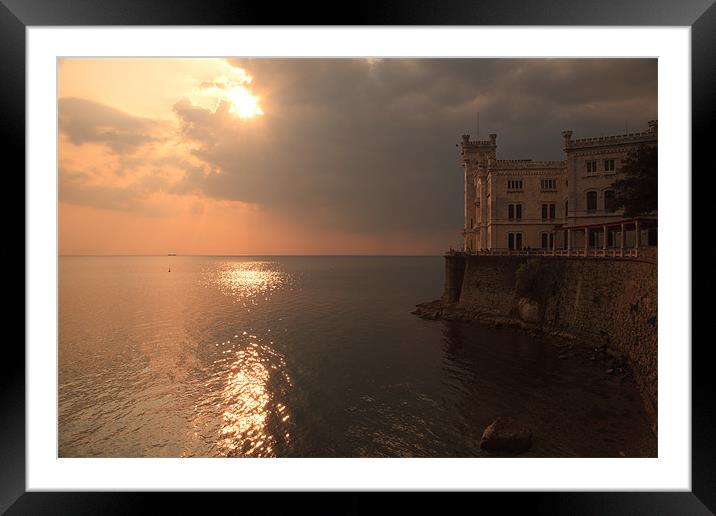 Miramare sunset Framed Mounted Print by Ian Middleton