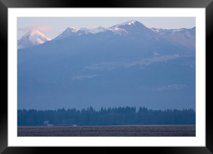 Krvavec and the Kamnik Alps at dawn Framed Mounted Print by Ian Middleton