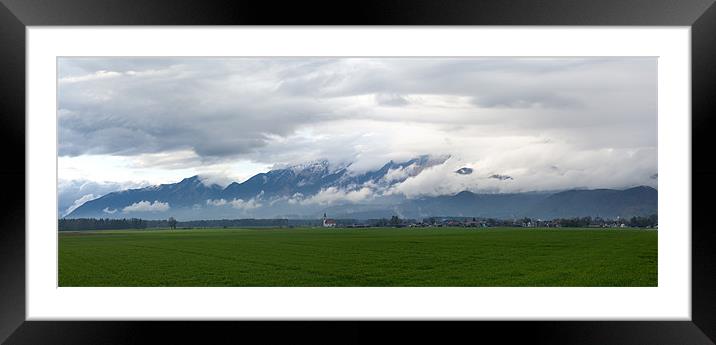 Kamnik Alps panoramic Framed Mounted Print by Ian Middleton