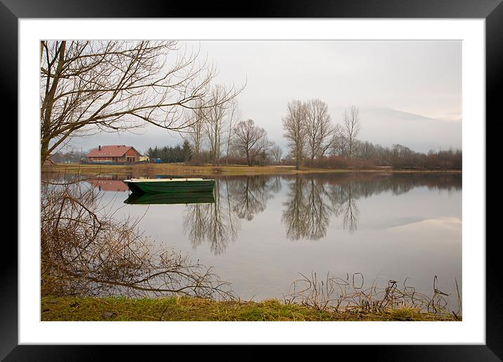 Cerknica lake in the morning Framed Mounted Print by Ian Middleton