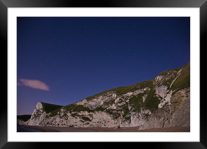 Starry night at Durdle Door Framed Mounted Print by Ian Middleton